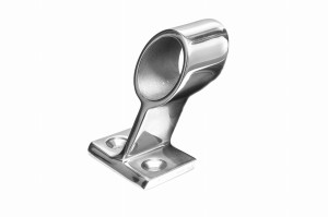 Uchwyt relingu niski otwarty na rurę Ø 22 mm A4