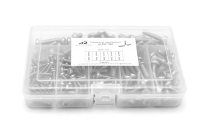 Zestaw śrub nierdzewnych wg DIN 7985 A2