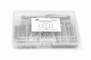 Zestaw zawleczek nierdzewnych wg DIN94 A2