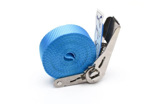 Pas transportowy (opaska) z napinaczem ze stali nierdzewnej kolor niebieski www.a2szczecin.sklep.pl