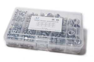 Zestaw nakrętek nierdzewnych wg DIN934 i DIN985 A2