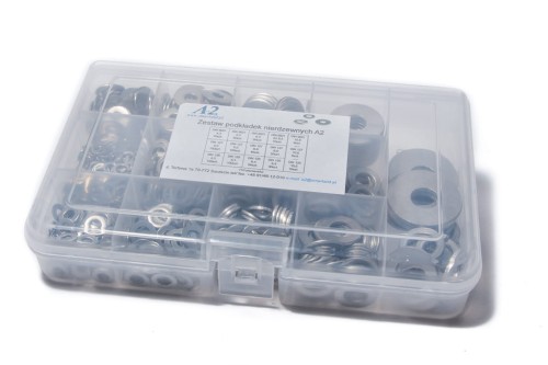 Zestaw podkładek nierdzewnych wg DIN125 DIN127 i DIN9021 - a2szczecin.sklep.pl