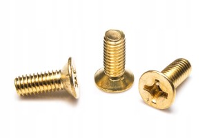 Śruba mosiężna stożkowa M4x8 DIN965 10szt.