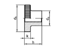 Nakrętki radełkowane DIN 466 nierdzewne