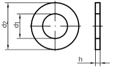 Podkładki płaskie DIN 125 nierdzewne